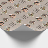 Naam Leeftijd Foto gewoon een meisje dat van paard Cadeaupapier (Hoek)