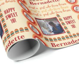 Naam Leeftijd Foto Just a Girl Who Loves Horses Bo Cadeaupapier