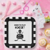 Naam Leeftijd of Jersey Nummer Hockey Sport Papieren Bordje (Feest)