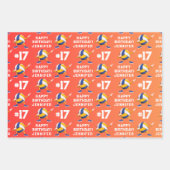 Naam Leeftijd of Nummer Sport Thema Dabbing Volley Inpakpapier Vel (Voorkant 2)