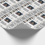 Naam Leeftijd Sentiment Retro Rainbow Bruin Zwart  Cadeaupapier (Hoek)