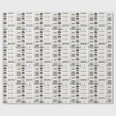 Naam Leeftijd Sentiment Retro Rainbow Bruin Zwart  Cadeaupapier (Vlak)