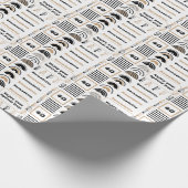 Naam Leeftijd Sentiment Retro Rainbow Bruin Zwart  Cadeaupapier (Hoek)