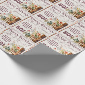 Naam Leeftijd Tekstboek Liefhebber Waterverf Stijl Cadeaupapier (Hoek)