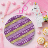 Naam & Leeftijd Verjaardagsfeest Celtic Stripe Paa Papieren Bordje (Feest)