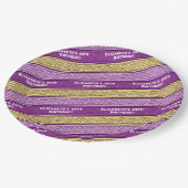 Naam & Leeftijd Verjaardagsfeest Celtic Stripe Paa Papieren Bordje (Gekanteld)