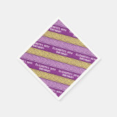 Naam & Leeftijd Verjaardagsfeest Celtic Stripe Paa Servet (Hoek)