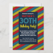 Naam & Leeftijd Verjaardagsfeest Celtic Stripe Roo Kaart (Voorkant)