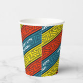 Naam & Leeftijd Verjaardagsfeest Celtic Stripe Roo Papieren Bekers (Rechts)