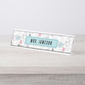 Naam leerkracht school bureau naambordje (Voorkant)
