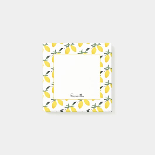 Naam Lemon Pattern Post-it® Notes (Voorkant)
