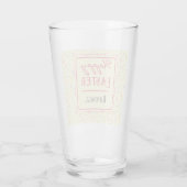 Naam, Lente Patroon Happy Easter Pint Glas (Achterkant)