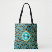Naam leopard Spots Monogram Tote Bag (Voorkant)