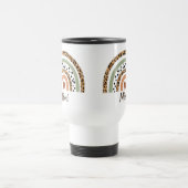 Naam Leopard Spots Print Rainbow wijzigen Reisbeker (Center)