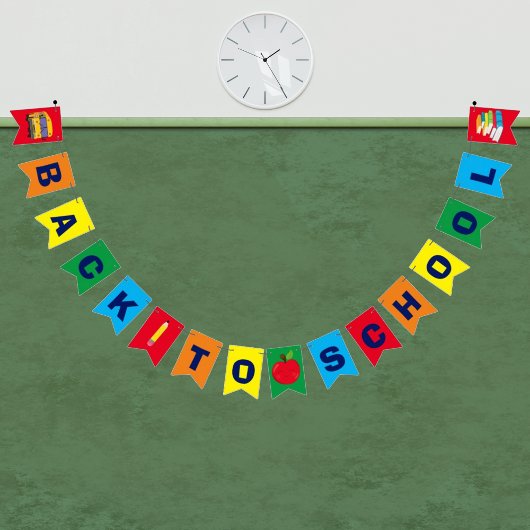 Naam leraar aangepaste klaslokaal regenboog vlaggetjes