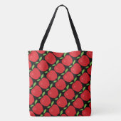 Naam leraar Apple Pattern Tote Bag (Achterkant)