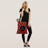 Naam leraar Apple Pattern Tote Bag (Op model)