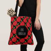 Naam leraar Apple Pattern Tote Bag (Dichtbij)