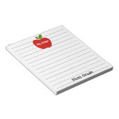 Naam leraar en Grade Apple Notitieblok (Schuin)
