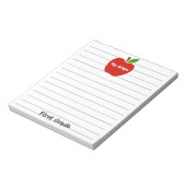 Naam leraar en Grade Apple Notitieblok (Linkerzijde)