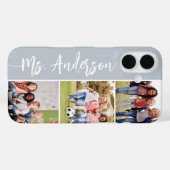Naam leraar en klasse fotocollage Case-Mate iPhone case (Achterkant (horizontaal))