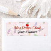 Naam leraar en roze label klasse (Insitu)