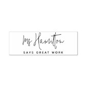 Naam leraar Geweldig werk School markering Zelfinktende Stempel (Design)