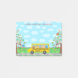 Naam leraar klaslokaal | Schuif op bus Post-it® Notes
