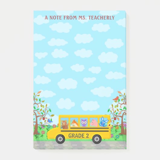 Naam leraar | Schuddieren op busklaslokaal Post-it® Notes (Voorkant)