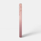 Naam Letter - Aangepaste Roos - Blush Glitter Driv Samsung Galaxy Hoesje (Linkerkant)