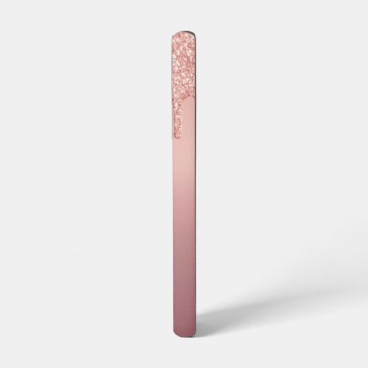 Naam Letter - Aangepaste Roos - Blush Glitter Driv Samsung Galaxy Hoesje (Linkerkant)