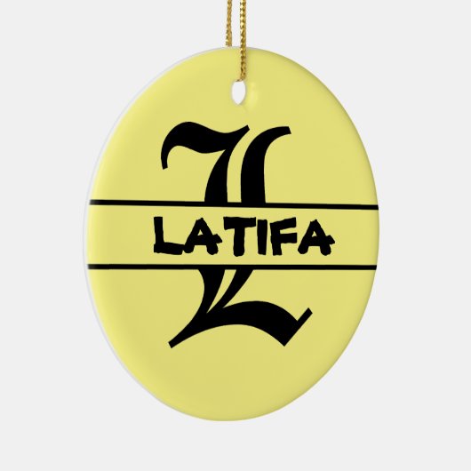 Naam Letter ornament aanpassen (Rechts)