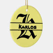 Naam Letter ornament aanpassen (Rechts)