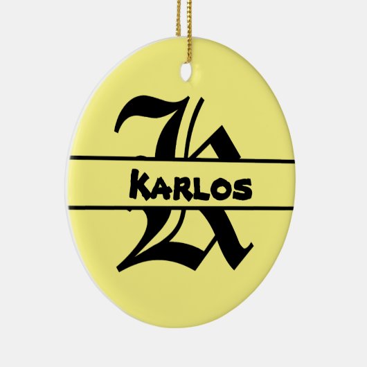 Naam Letter ornament aanpassen (Rechts)