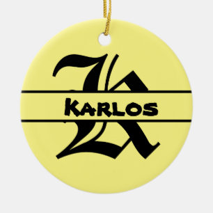 Naam Letter ornament aanpassen