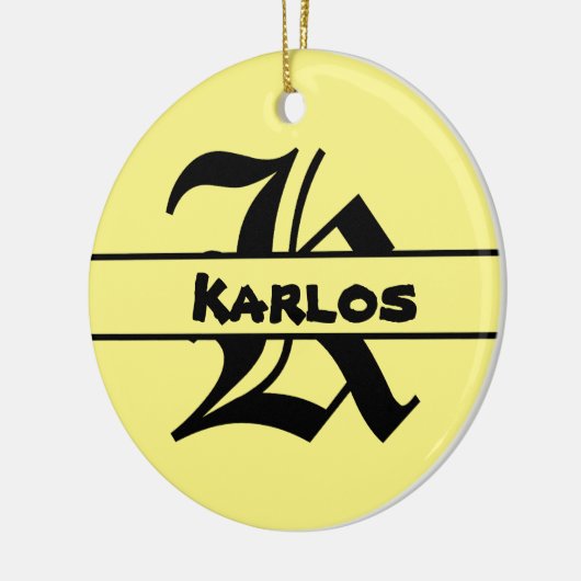 Naam Letter ornament aanpassen (Links)