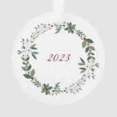 Naam Leuke Teddy Kerstboom Acryl Ornament (achterkant)