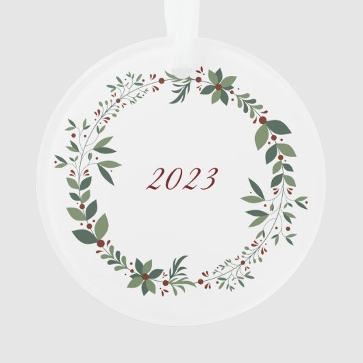 Naam Leuke Teddy Kerstboom Acryl Ornament (achterkant)