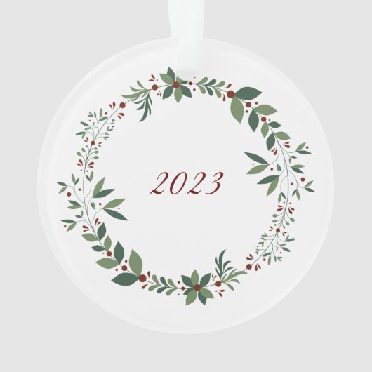 Naam Leuke Teddy Kerstboom Acryl Ornament (achterkant)