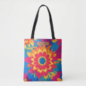  naam Levendige kleuren Stijlvolle bloemen Tote Bag (Voorkant)