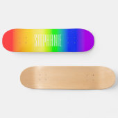 Naam LGBT Rainbow Pride Ombre gradiëntstripes Persoonlijk Skateboard (Horizontaal)