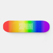Naam LGBT Rainbow Pride Ombre gradiëntstripes Persoonlijk Skateboard (Horizontaal)