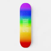 Naam LGBT Rainbow Pride Ombre gradiëntstripes Persoonlijk Skateboard (Voorkant)
