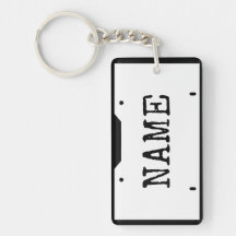 naam Licentie Bord White Black Border