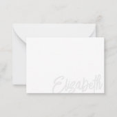 Naam lichte grijze handtekening notitiekaartje (Voorkant)
