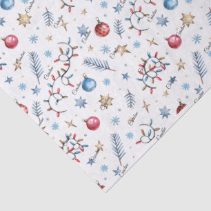 Naam, Lichten Ornamenten Sterren Whimsical Kerstmi Tissuepapier
