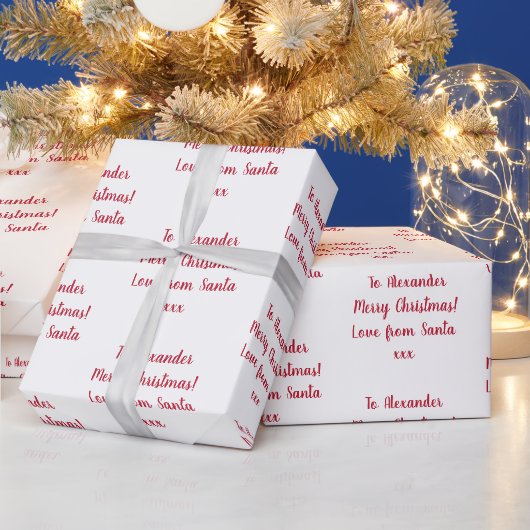 Naam Liefde uit Kerstmis met Kerstmis Cadeaupapier (Feestdagen)