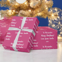 Naam Liefde van Santa Hot Roze Kerstmis