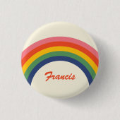 Naam  liefdesregenboog ronde button 3,2 cm (Voorkant)