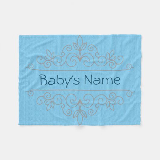 Naam Lijst Baby Blanket Fleece Deken (Voorkant (Horizontaal))